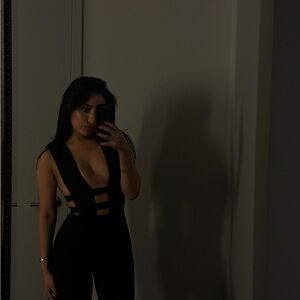 Stylish Black Cut-Out Jumpsuit